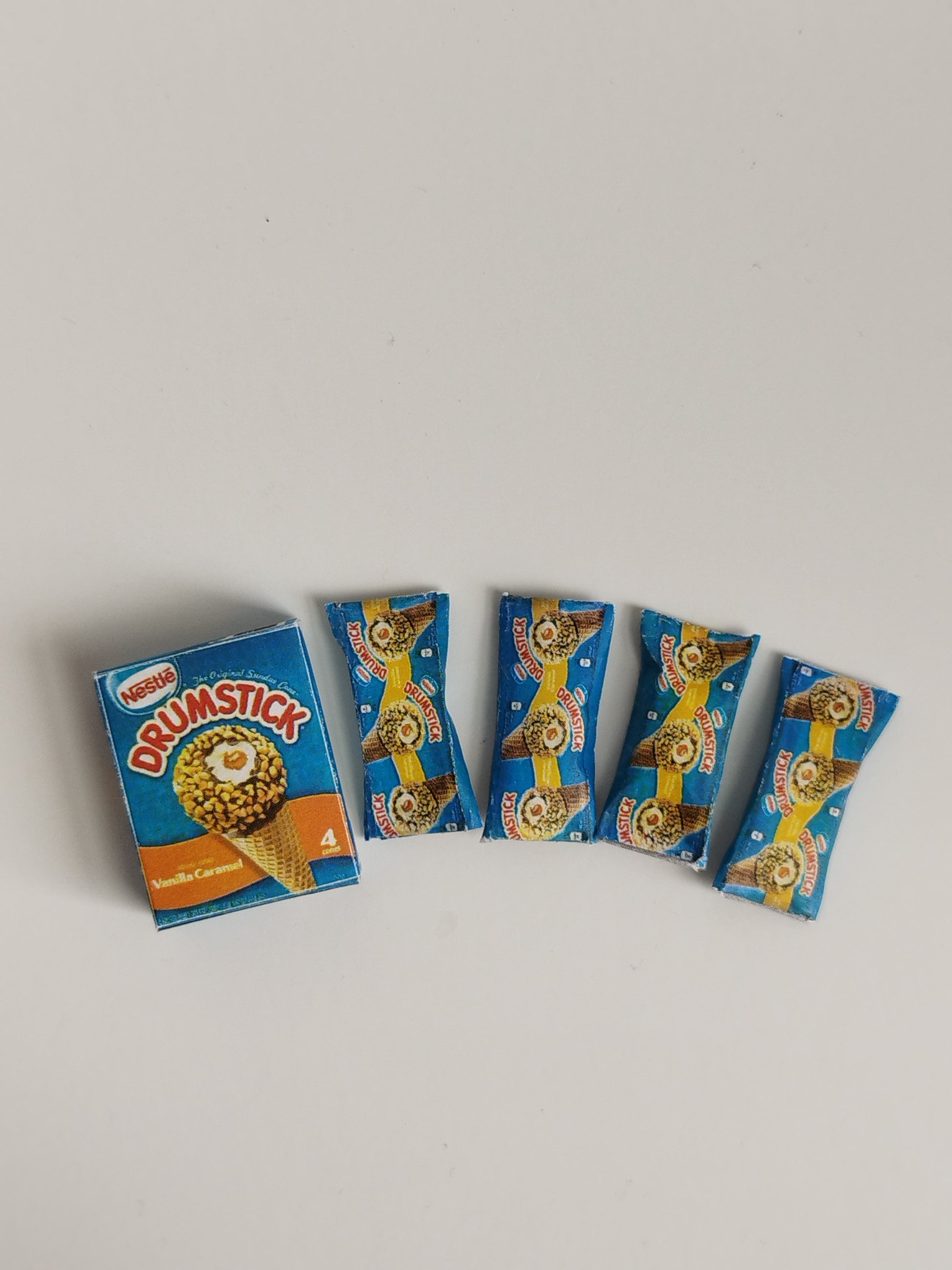 1 6 Scale,  Ice Cream Set for Dollhouses - Printable Mini Snack Items for Supermarket Scenes and Kitchen Play