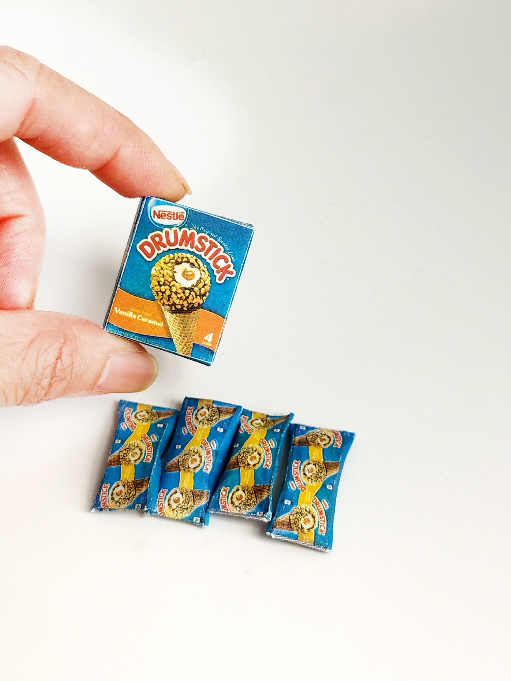 1 6 Scale,  Ice Cream Set for Dollhouses - Printable Mini Snack Items for Supermarket Scenes and Kitchen Play