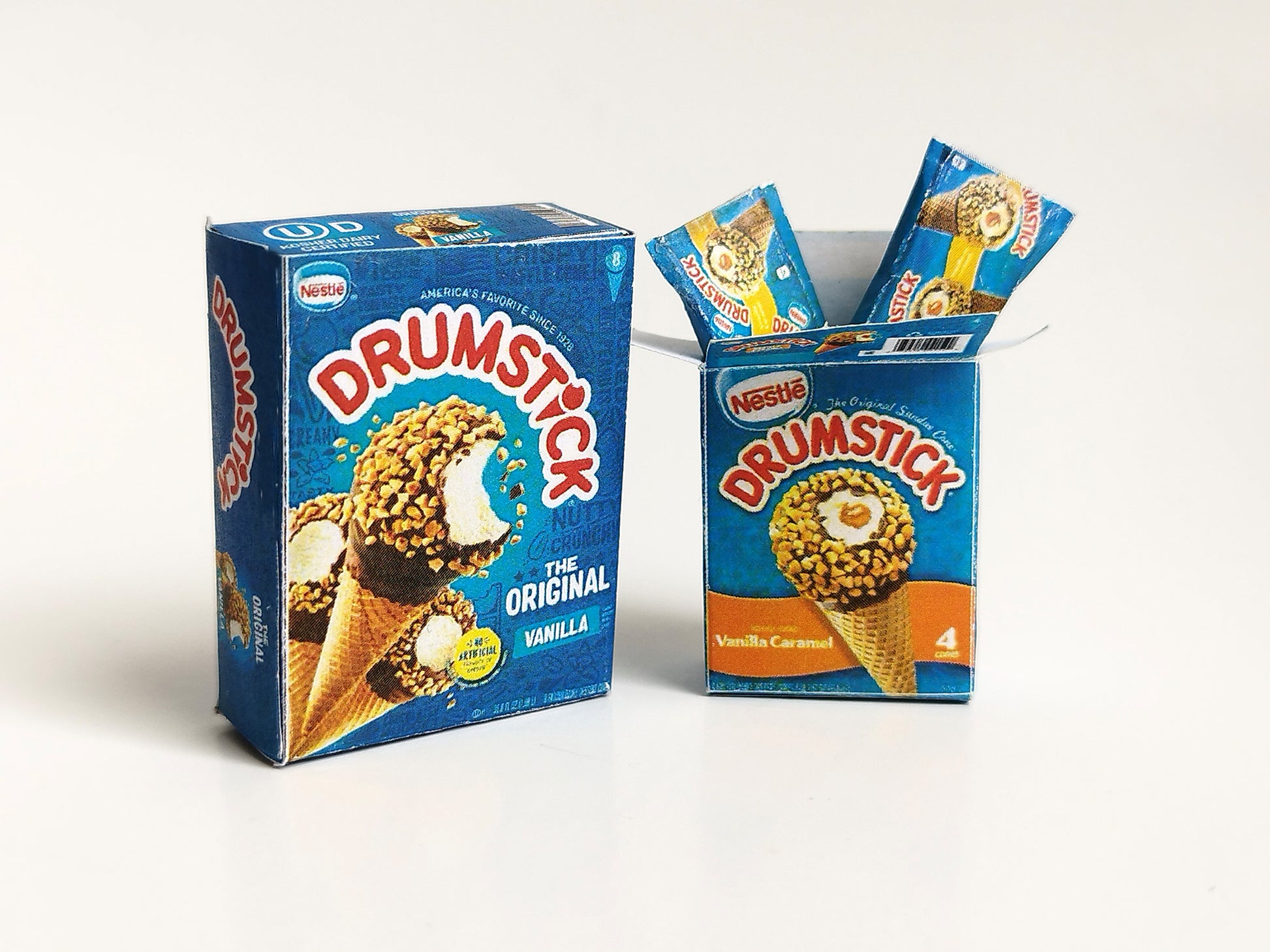 1 6 Scale,  Ice Cream Set for Dollhouses - Printable Mini Snack Items for Supermarket Scenes and Kitchen Play