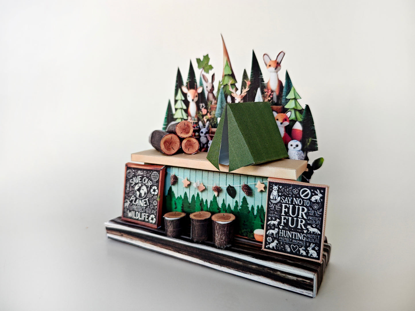 Whether as a charming decoration or a thoughtful gift, this customizable template lets you create a personalized tribute to the beauty of the woodland. Perfect for any occasion, this printable design brings the magic of nature to life in a delightful 3D miniature stand. Download and personalize it for anyone who loves the enchanting spirit of the forest!
