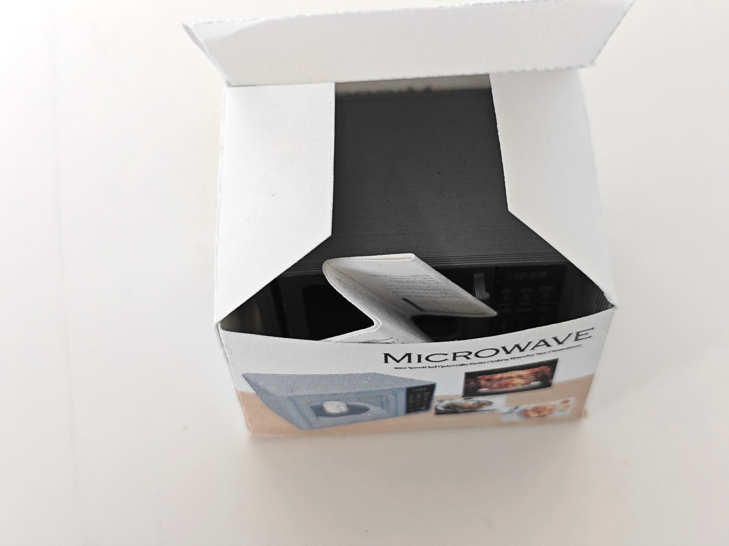 3D printing STL - 1:12 openable Microwave plus box and Manuel, mini cookware, mini pot, kitchen, applicants, cooking scene