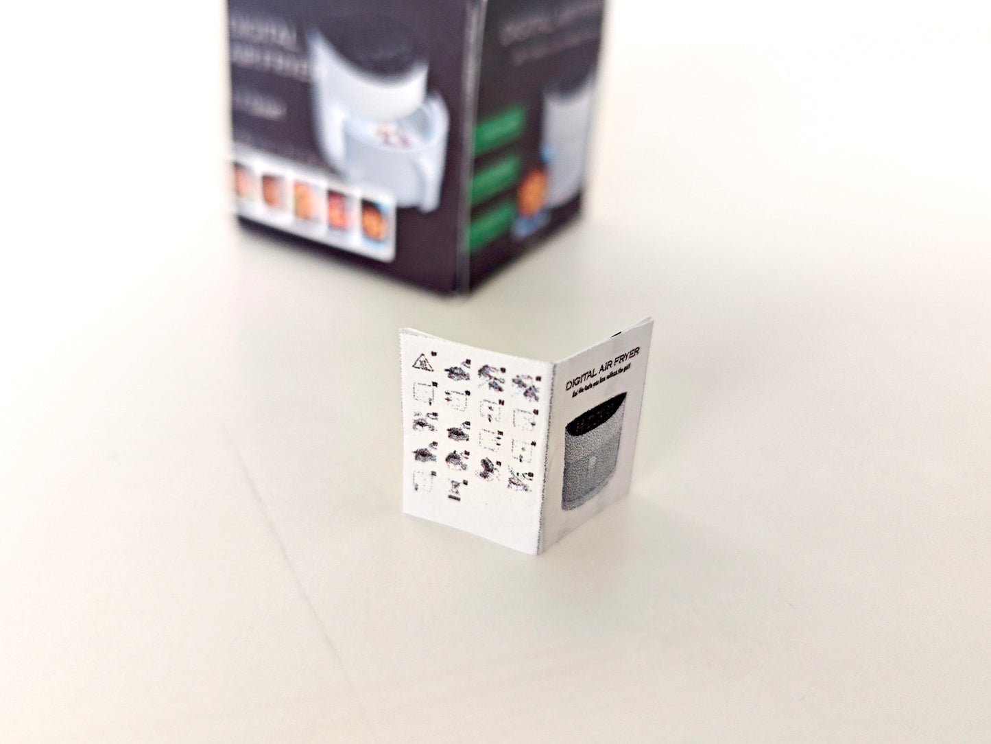 3D printing STL - 1:12 mini Air fryer plus box and Manuel, mini cookware, miniatures, kitchen applicants, mini cooking, real cook