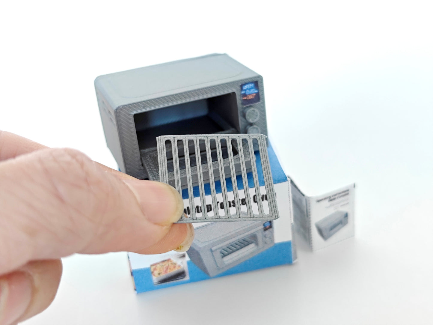 3D printing STL - 1:12 Toaster oven plus box and Manuel, mini cookware, mini pot, kitchen, applicants, cooking scene