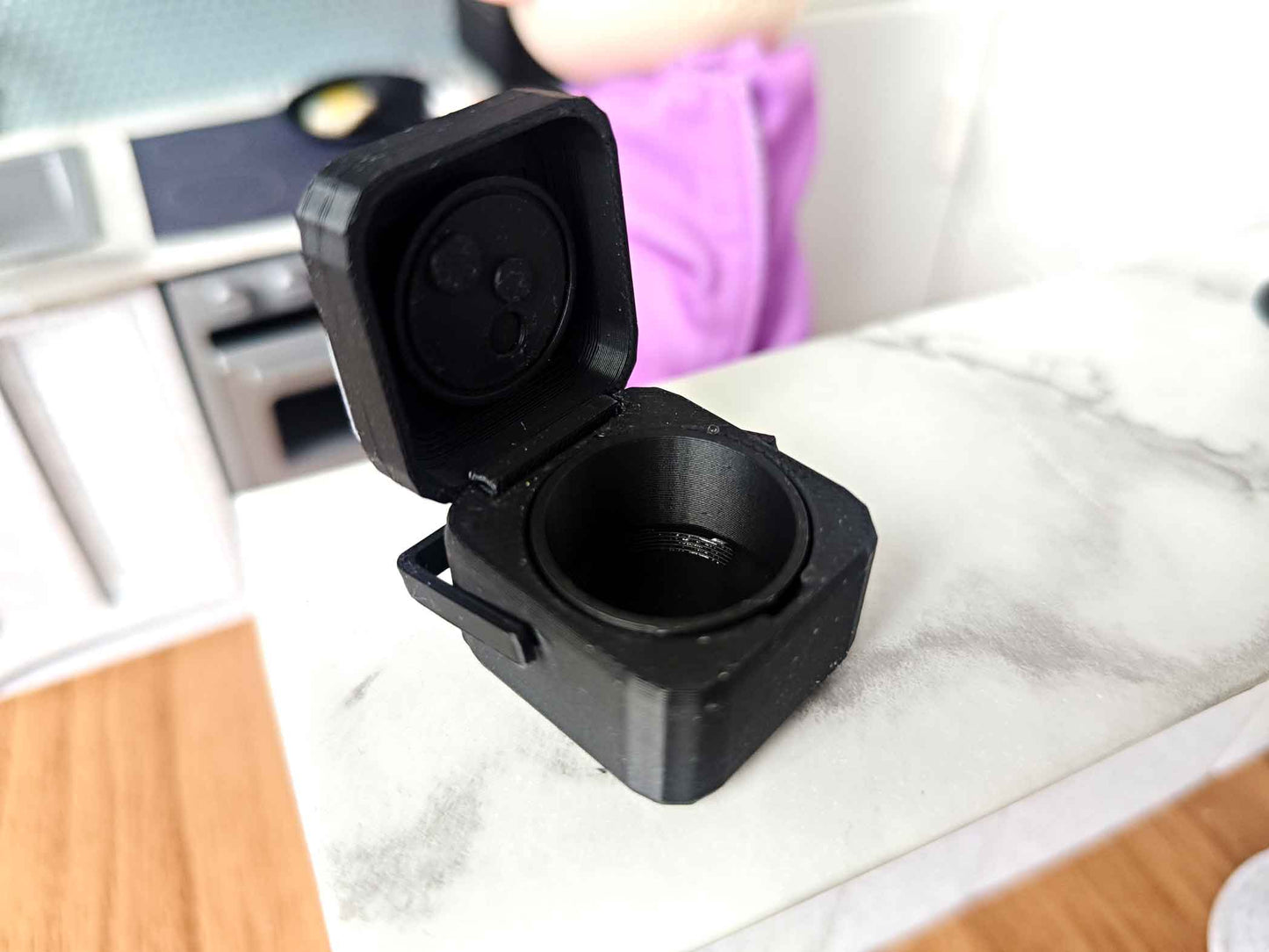 1:12 openable rice cooker and box, miniatures, kitchen applicants, mini cooking, real cook, 3D printing STL