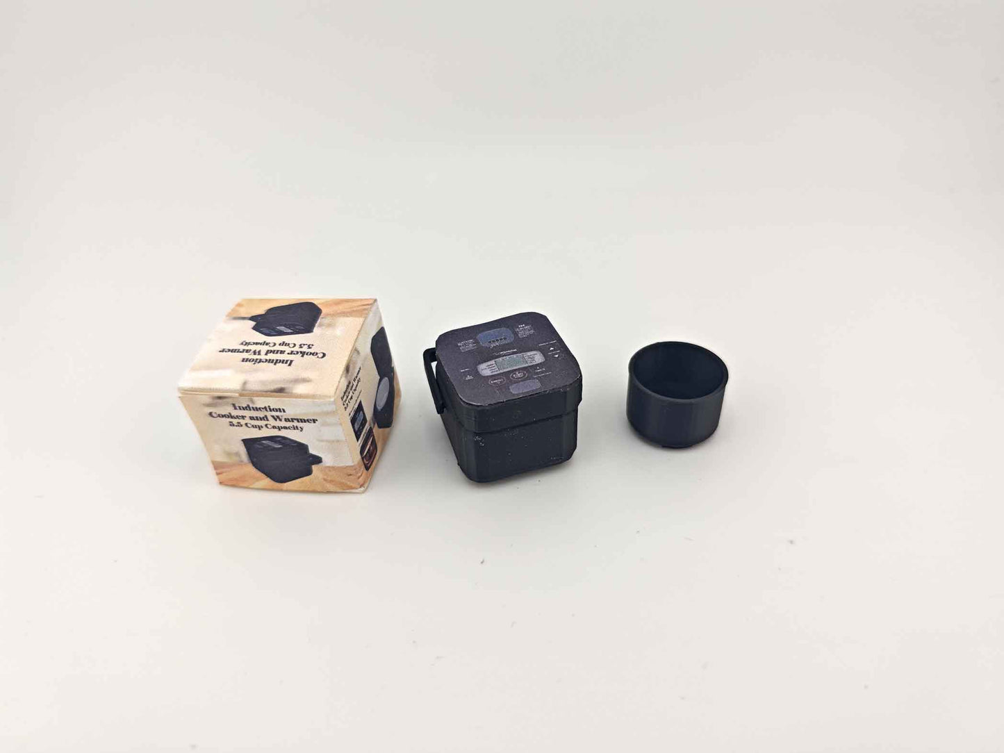1:12 openable rice cooker and box, miniatures, kitchen applicants, mini cooking, real cook, 3D printing STL