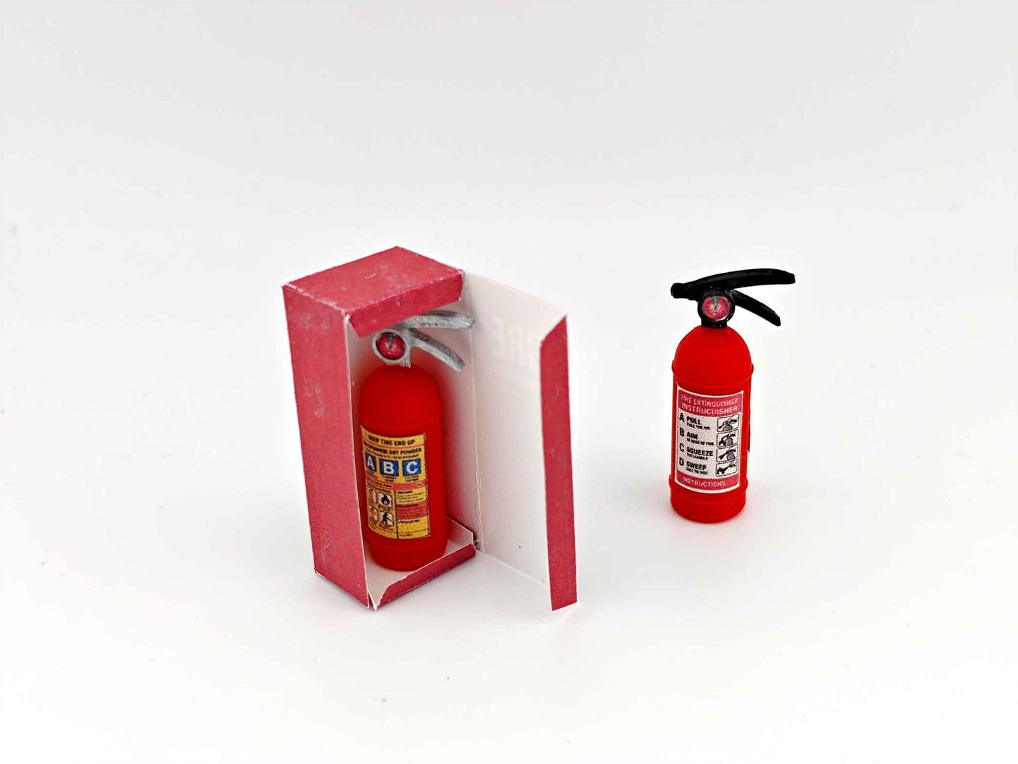 1:12 realism Fire Extinguisher, packaging box with label and sticker , mini kitchen, living room, fire truck, fire station, 3D STL ,dioramas
