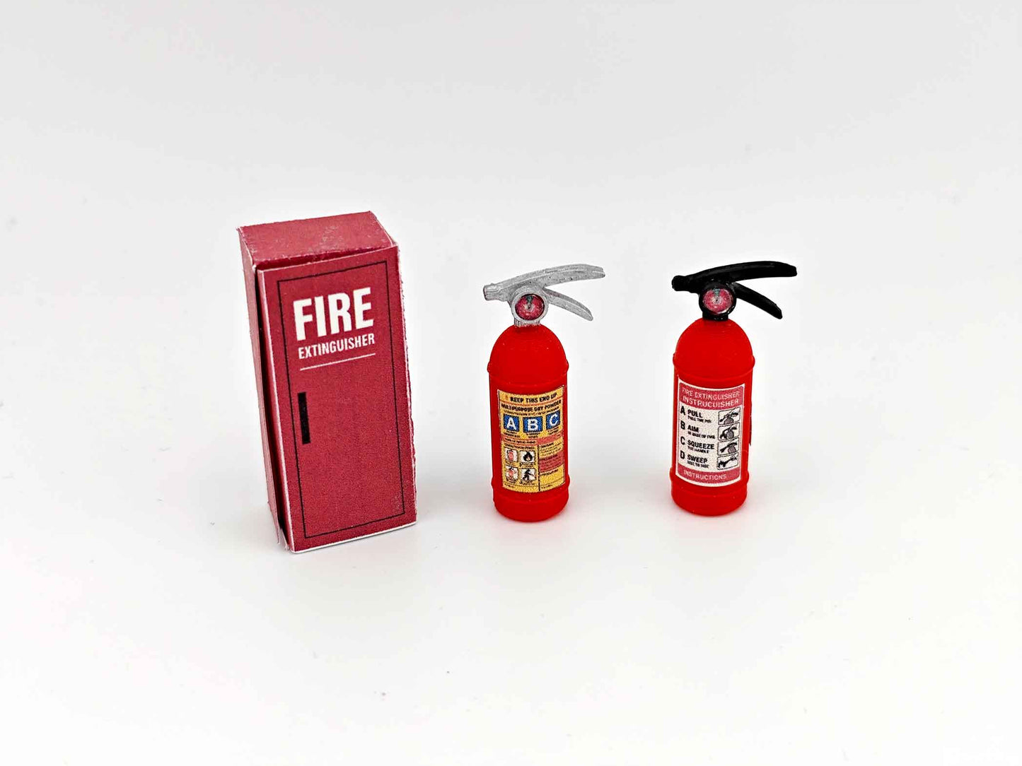 1:12 realism Fire Extinguisher, packaging box with label and sticker , mini kitchen, living room, fire truck, fire station, 3D STL ,dioramas