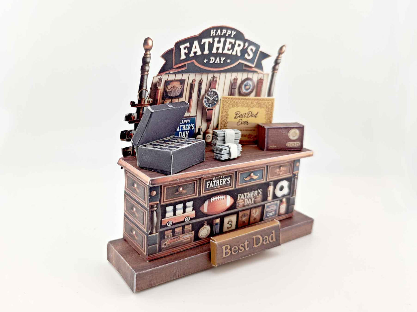 DIY Father’s Day Stand & Card Kit — Miniature Display for Showing Love to Dad