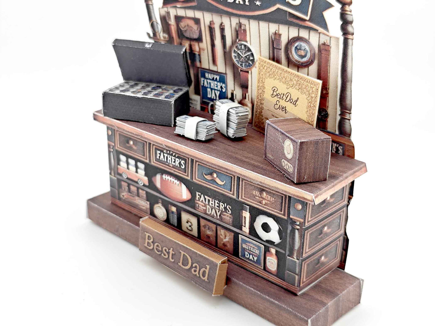 DIY Father’s Day Stand & Card Kit — Miniature Display for Showing Love to Dad