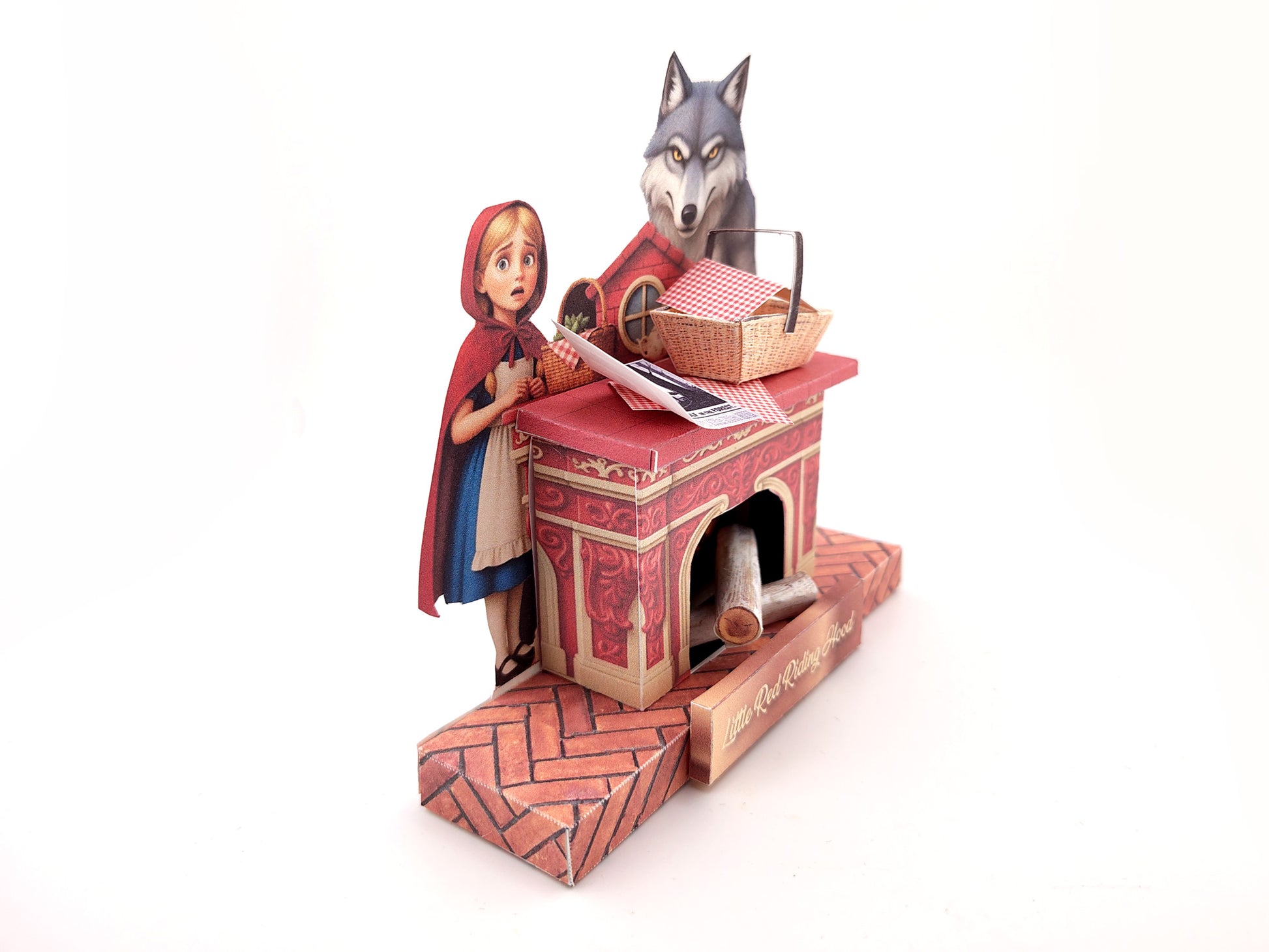 PickScene the little red riding hood paper Stand with Story book and story character