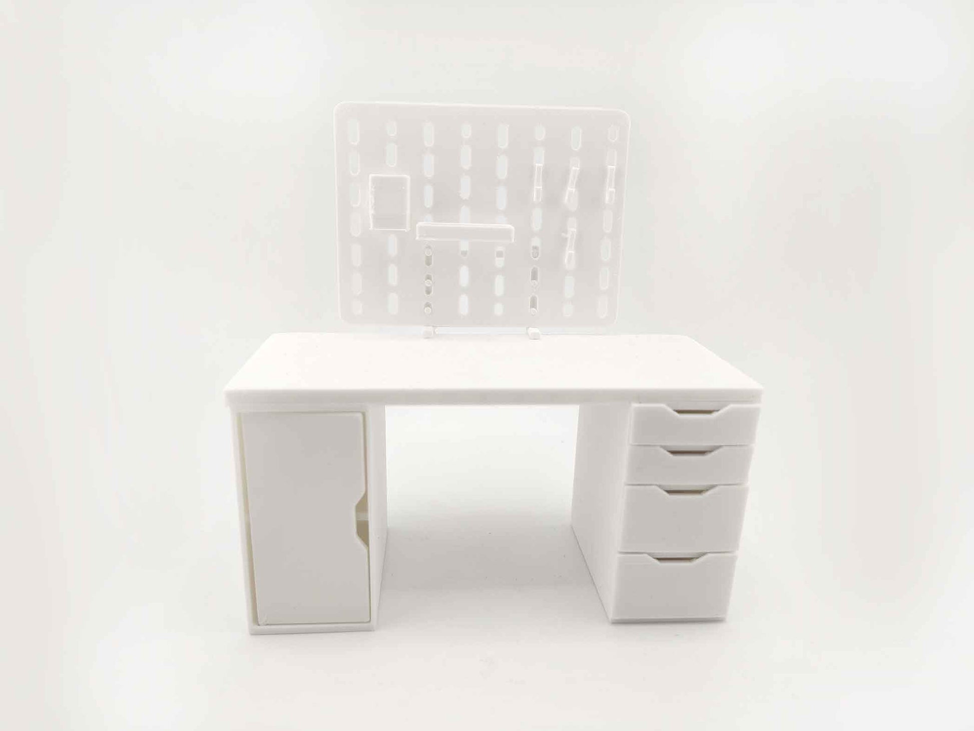 11:12 Miniature Pegboard Combination STL File — Dollhouse Office Equipment with Printable Accessories for Diorama Display