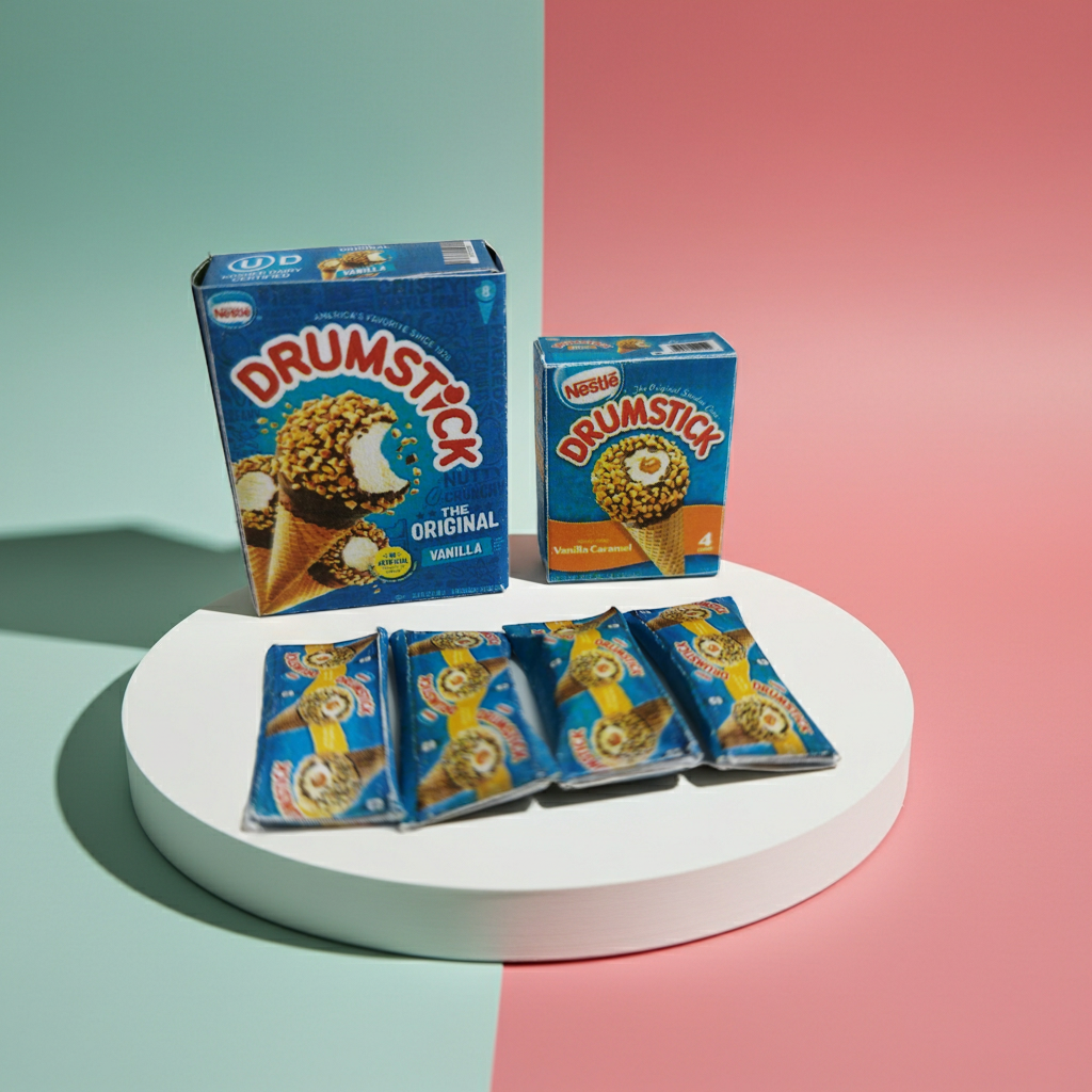 1 6 Scale,  Ice Cream Set for Dollhouses - Printable Mini Snack Items for Supermarket Scenes and Kitchen Play