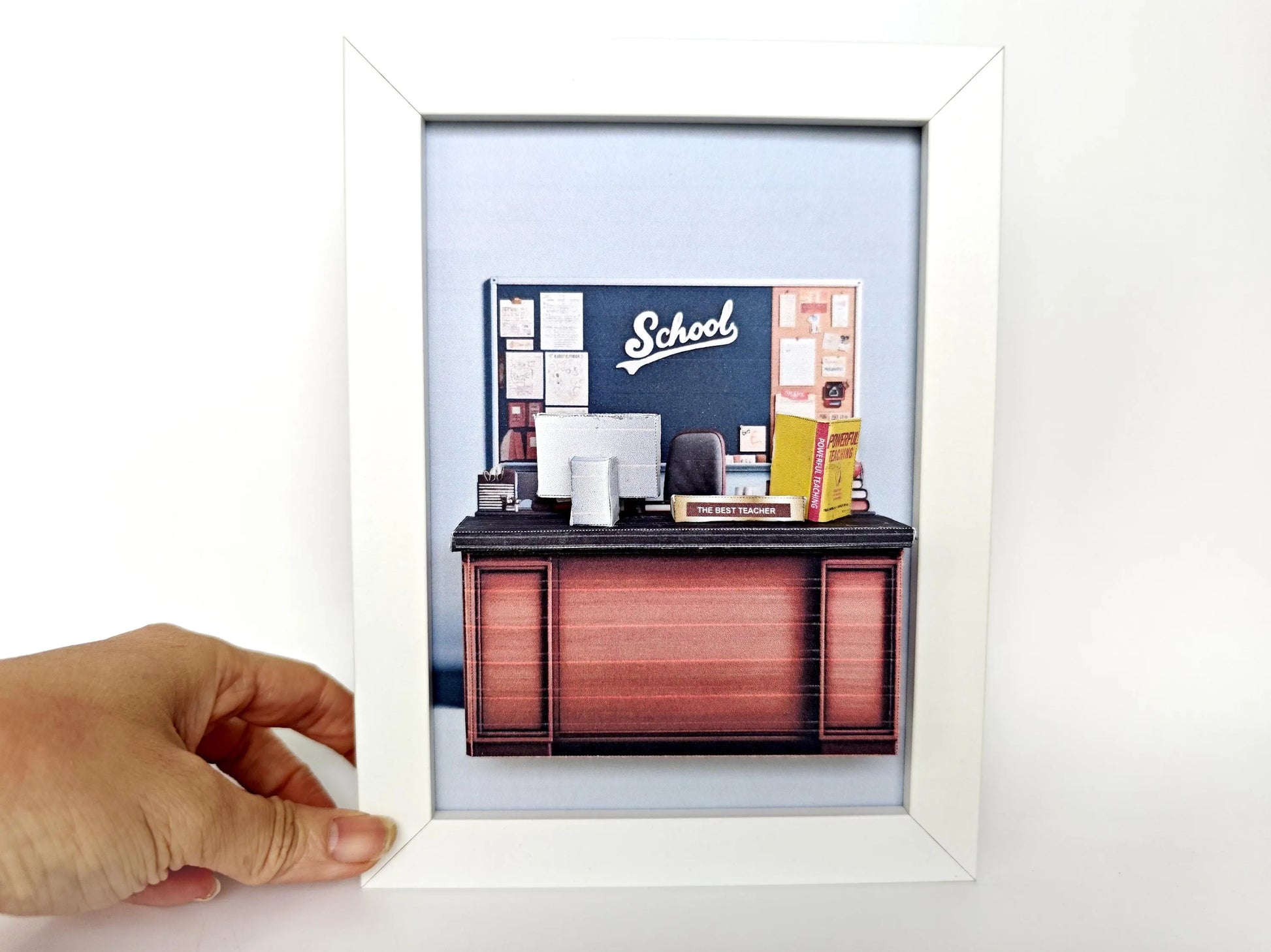 5"X7"TEACHER frame-, wall decoration, customize personalize gifts, shadow box, 3D, printable template, DIY