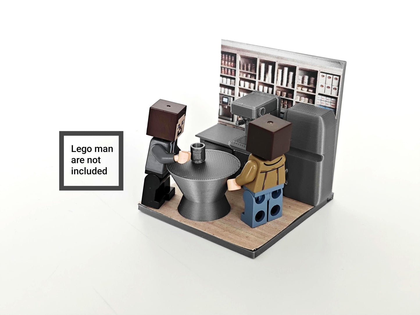 MINI FIGUAR Office Pantry for Lego men, a miniature office kitchen & pantry, perfect for creating the ultimate spot to brew gossip, Lego Accessories, STL Printable 3D