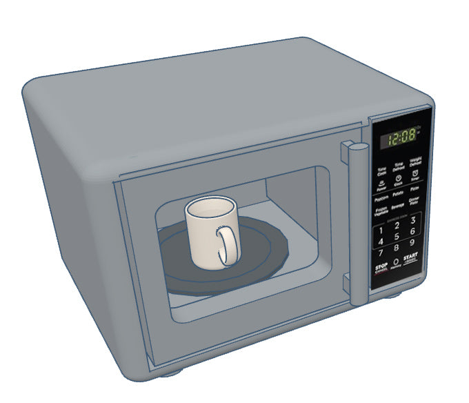 3D printing STL - 1:12 openable Microwave plus box and Manuel, mini cookware, mini pot, kitchen, applicants, cooking scene