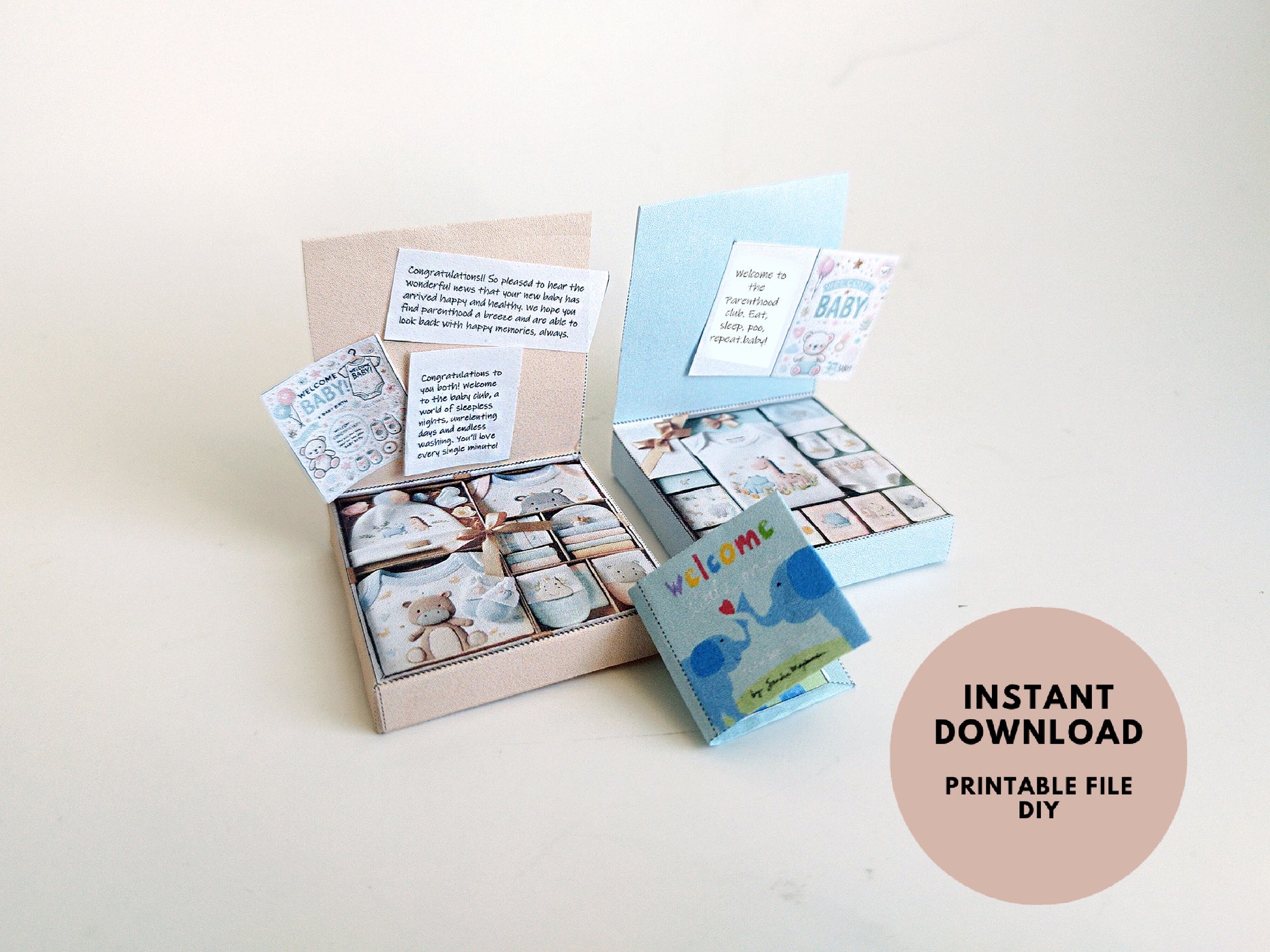 Adorn your dollhouse or baby shower cake with our adorable 1:6 Baby Clothes Set and Book!