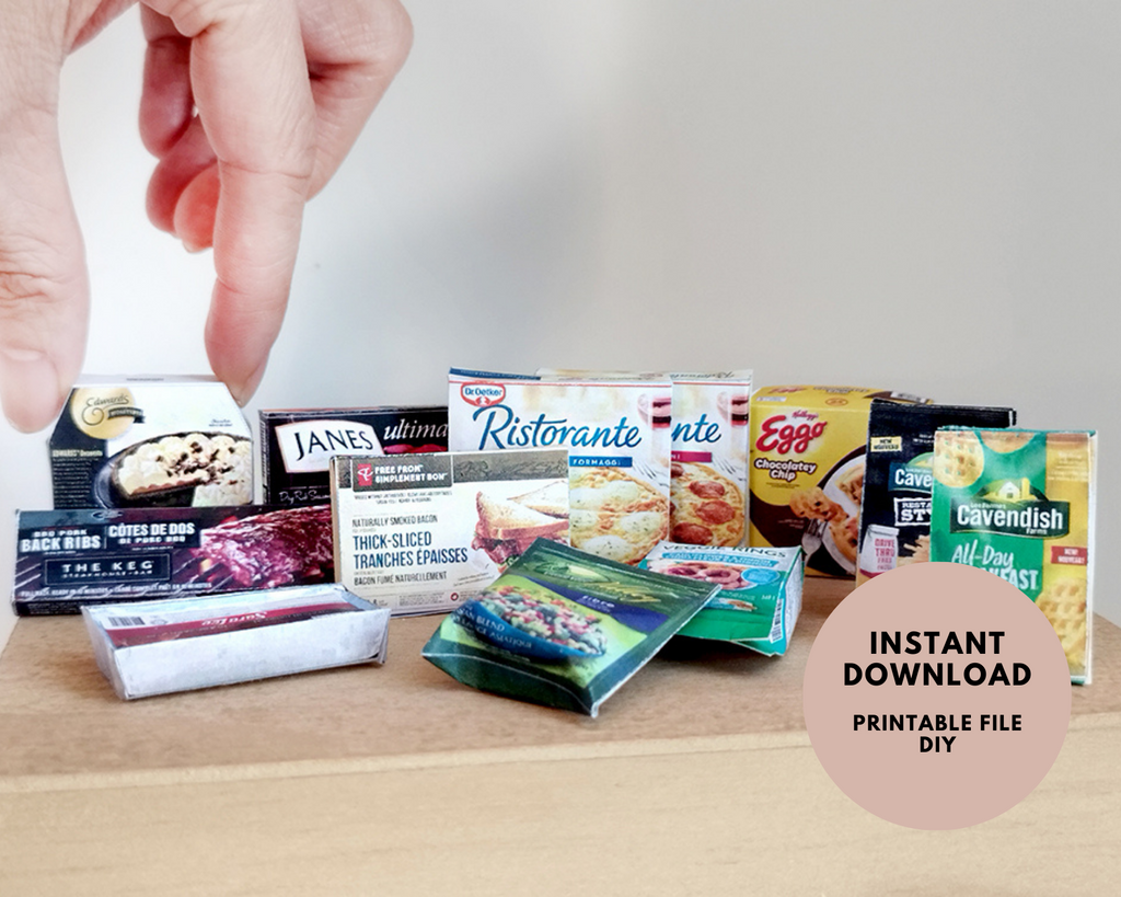 1:6 scale Frozen foods - Printable Dollhouse Frozen foods