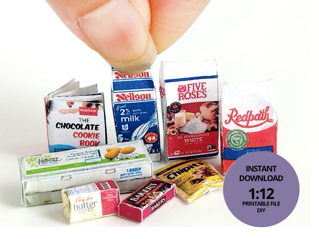Whip up tiny treats with this 1:12 scale 8-item Baking Set, a printable dollhouse template with a real recipe included. Instantly downloadable, it’s perfect for miniature baking enthusiasts and collectors