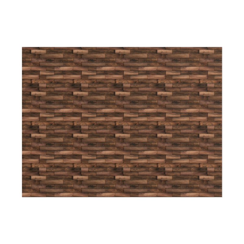 Wood Plank Texture Floor Pattern for 1:12 dollhouse - Rustic Brown