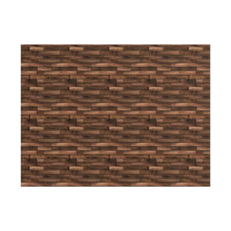 Wood Plank Texture Floor Pattern for 1:12 dollhouse - Rustic Brown