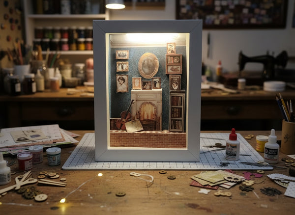 7×5” Elizabella’s House — Vintage Royal Home Diorama for Display & Home Decoration (Printable Miniature Kit)