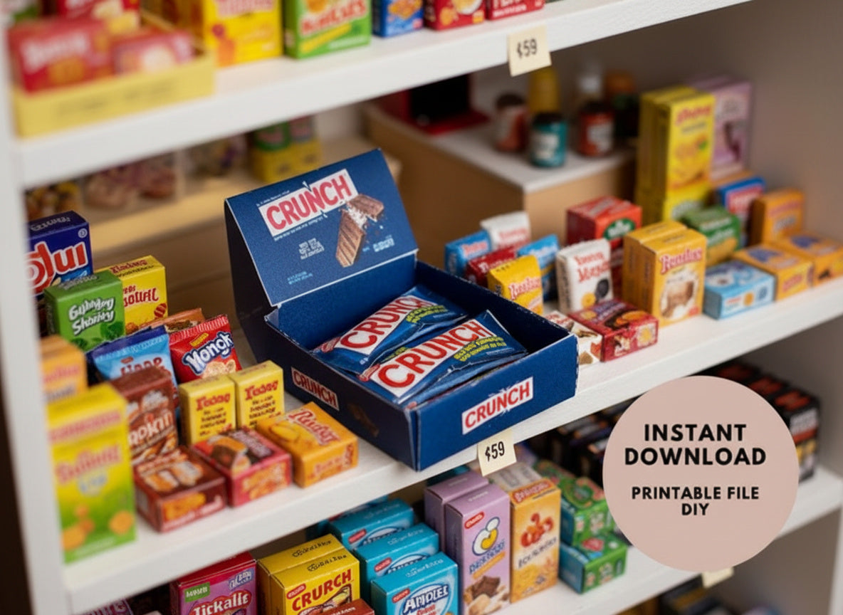 1:6 Scale, chocolate bar Supermarket or convivence store display box and Chocolate Set