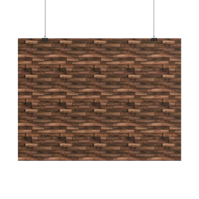 Wood Plank Texture Floor Pattern for 1:12 dollhouse - Rustic Brown