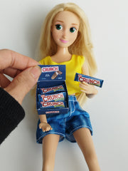 1 6 Scale, chocolate bar Supermarket Display Box and Chocolate Set - Printable Dollhouse Snack for Barbies and DIY