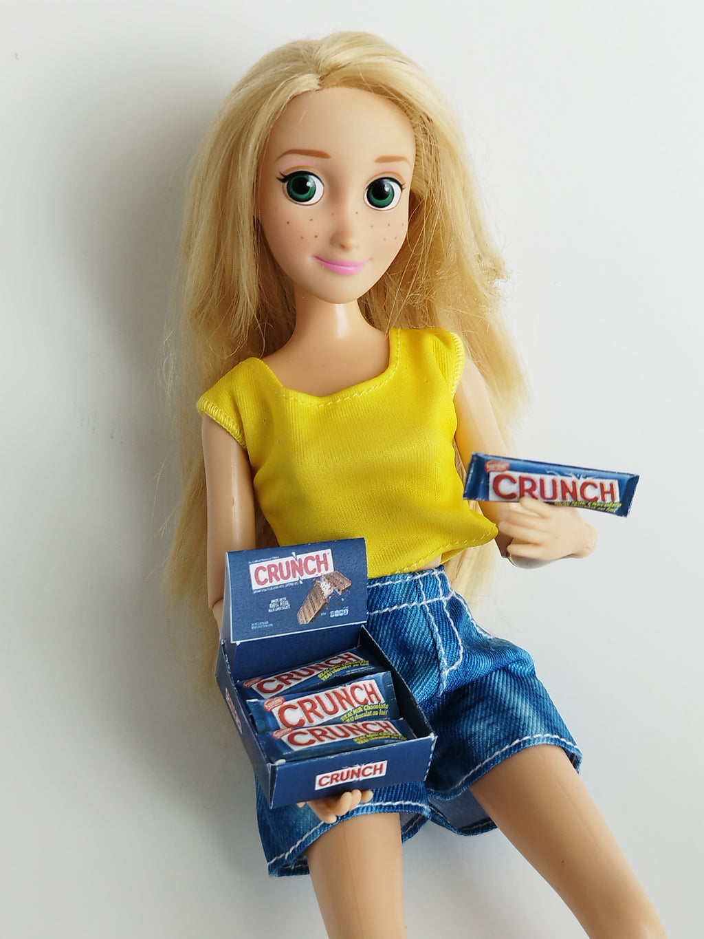 1 6 Scale, chocolate bar Supermarket Display Box and Chocolate Set - Printable Dollhouse Snack for Barbies and DIY