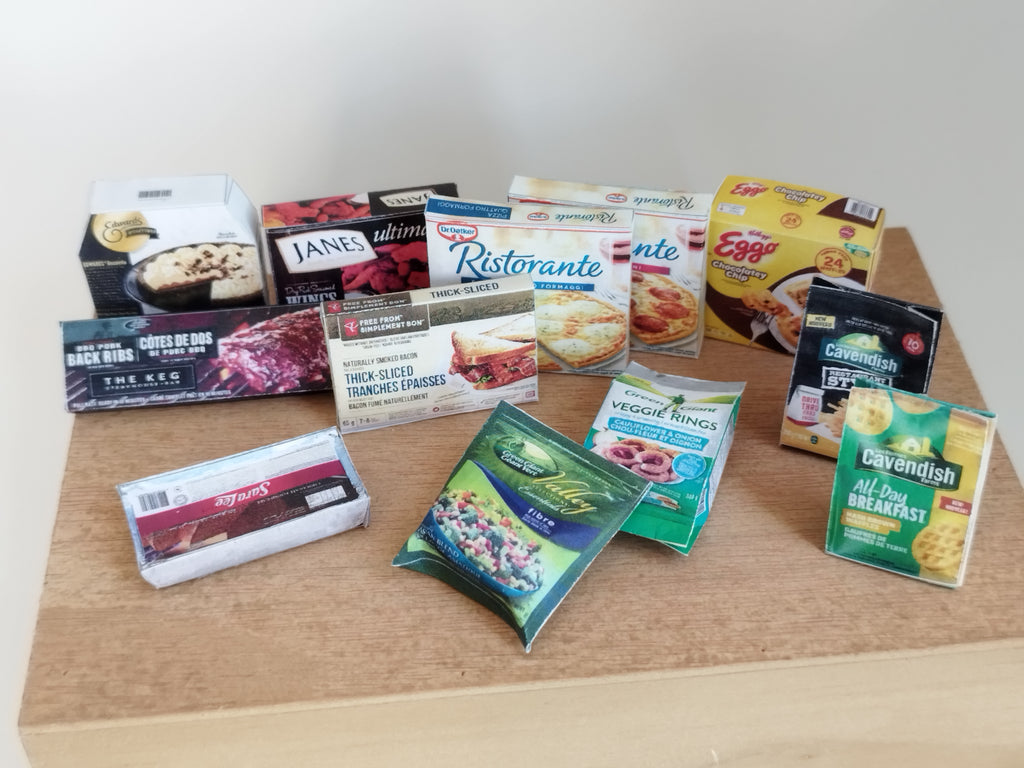 1:6 scale Frozen foods - Printable Dollhouse Frozen foods