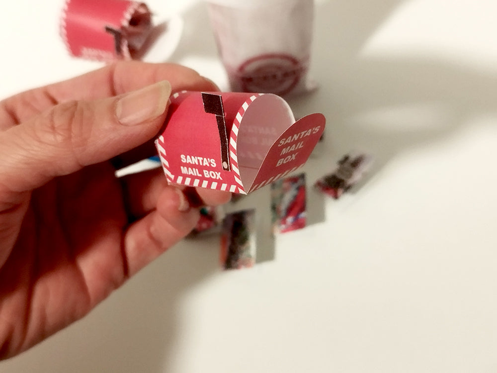 1:12 Santa Mail Set — 10 Christmas Cards, 7 Envelopes & Mini Mailbox (Printable)