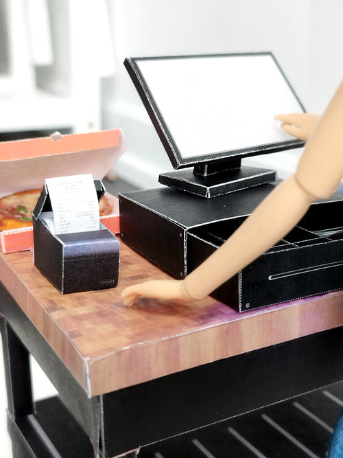 1 1:6 DIY Printable Doll Cashier, Miniature Supermarket (PDF)