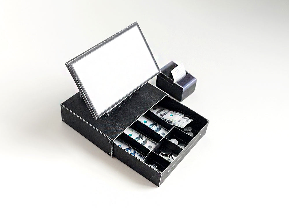 1:6 DIY Printable Cashier Set — Miniature Payment Machine for Doll Shop, Supermarket, Fast Food, Convenience Store