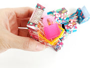 1:6 scale Christmas wrapping bags set with 8 colorful open-box designs for dollhouse gift display