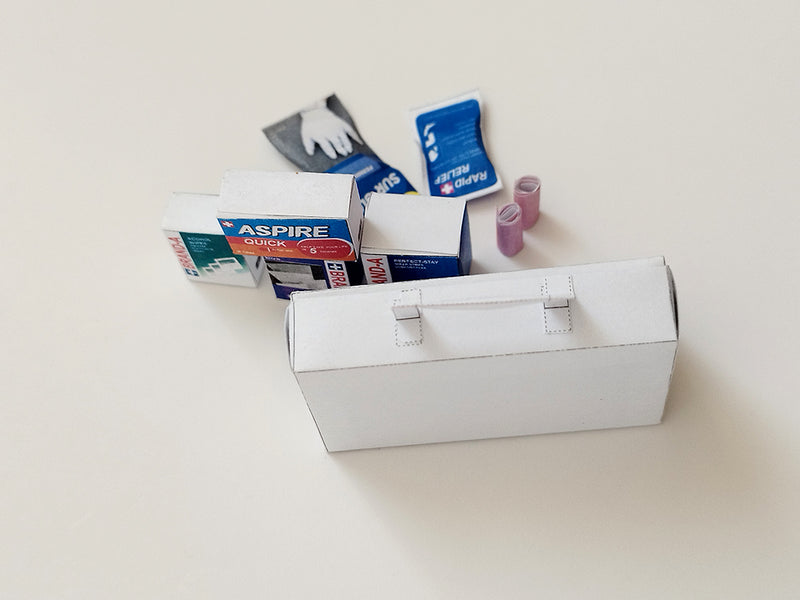 Dollhouse First Aid Kit: Miniature Medical Box, Bandages (PDF Pattern)