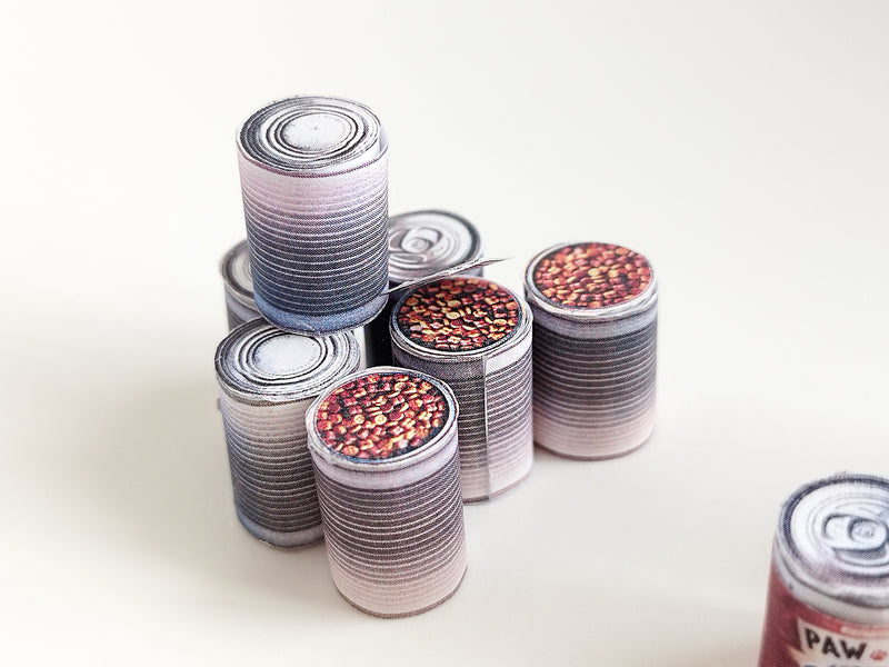 1:6 Miniature Dog Food Cans, Pet Store Printable Template (Digital Download)