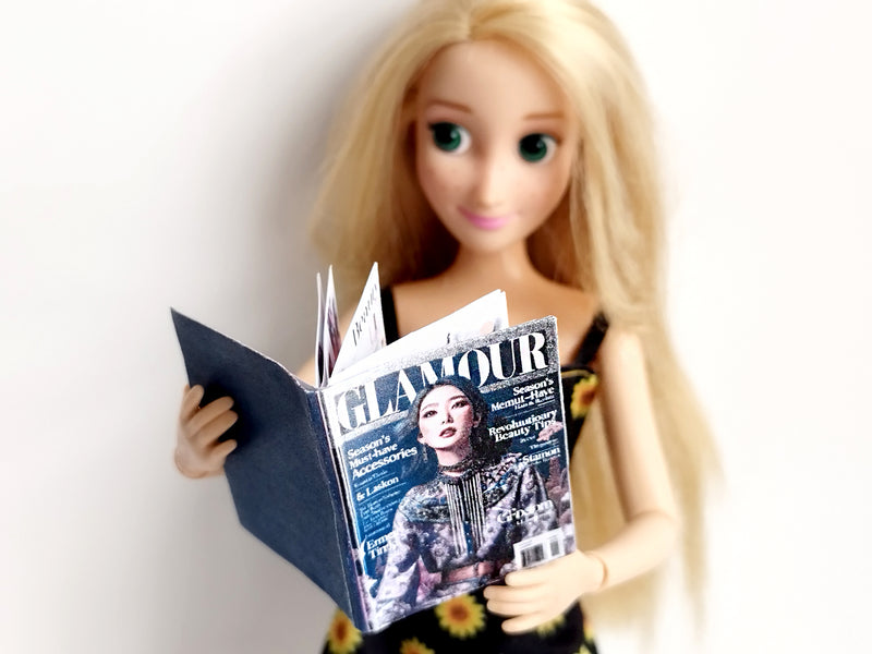 1:6 Scale Dollhouse Magazine & Newspaper, Miniature Decor (PDF Pattern)