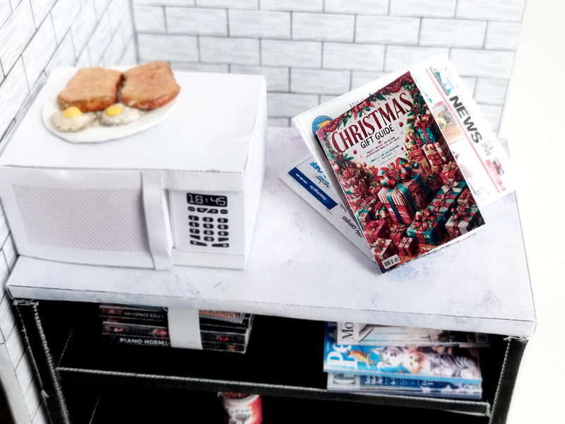 1:6 Scale Dollhouse Magazine & Newspaper, Miniature Decor (PDF Pattern)