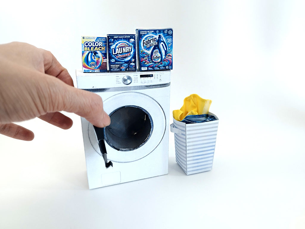 1:6 laundry setup washing machine & detergents for dolls and barbies dollhouse laundry room miniature play 5 styles