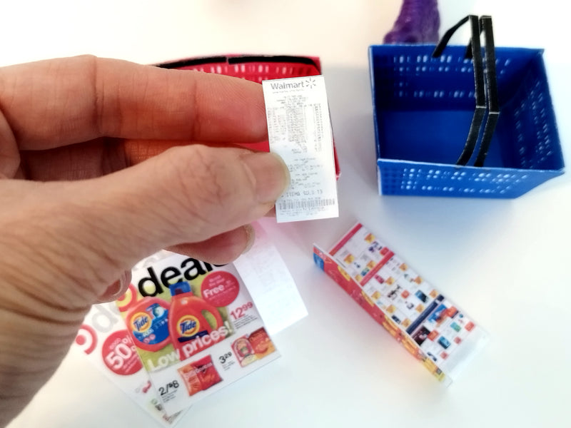 1/6 Scale Miniature Shopping Basket Template, Dollhouse Printable (PDF Download)