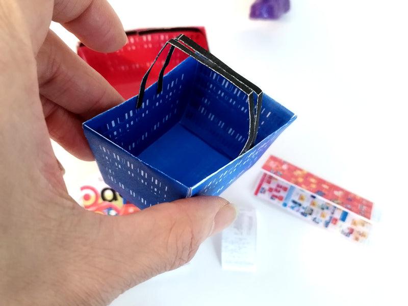 1/6 Scale Miniature Shopping Basket Template, Dollhouse Printable (PDF Download)