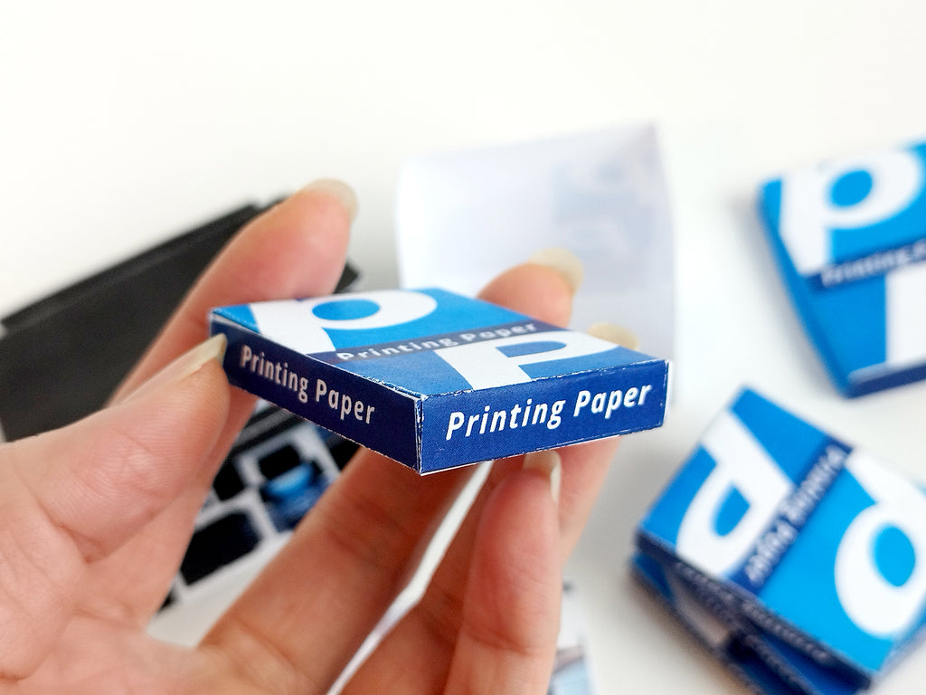 1:6 paper printer and printing paper  -  Designed for crafting dollhouse office space