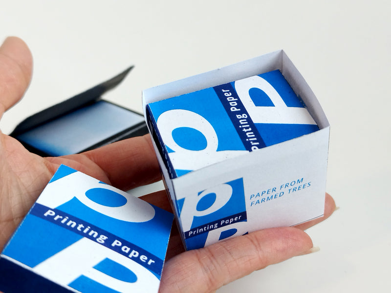 1:6 paper printer and printing paper  -  Designed for crafting dollhouse office space