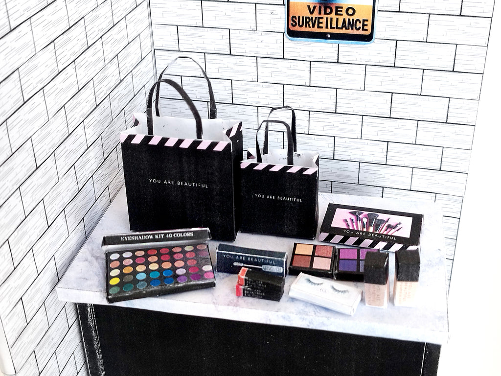 1:6 Scale Dollhouse Makeup Set, Cosmetic Accessories (PDF Pattern)