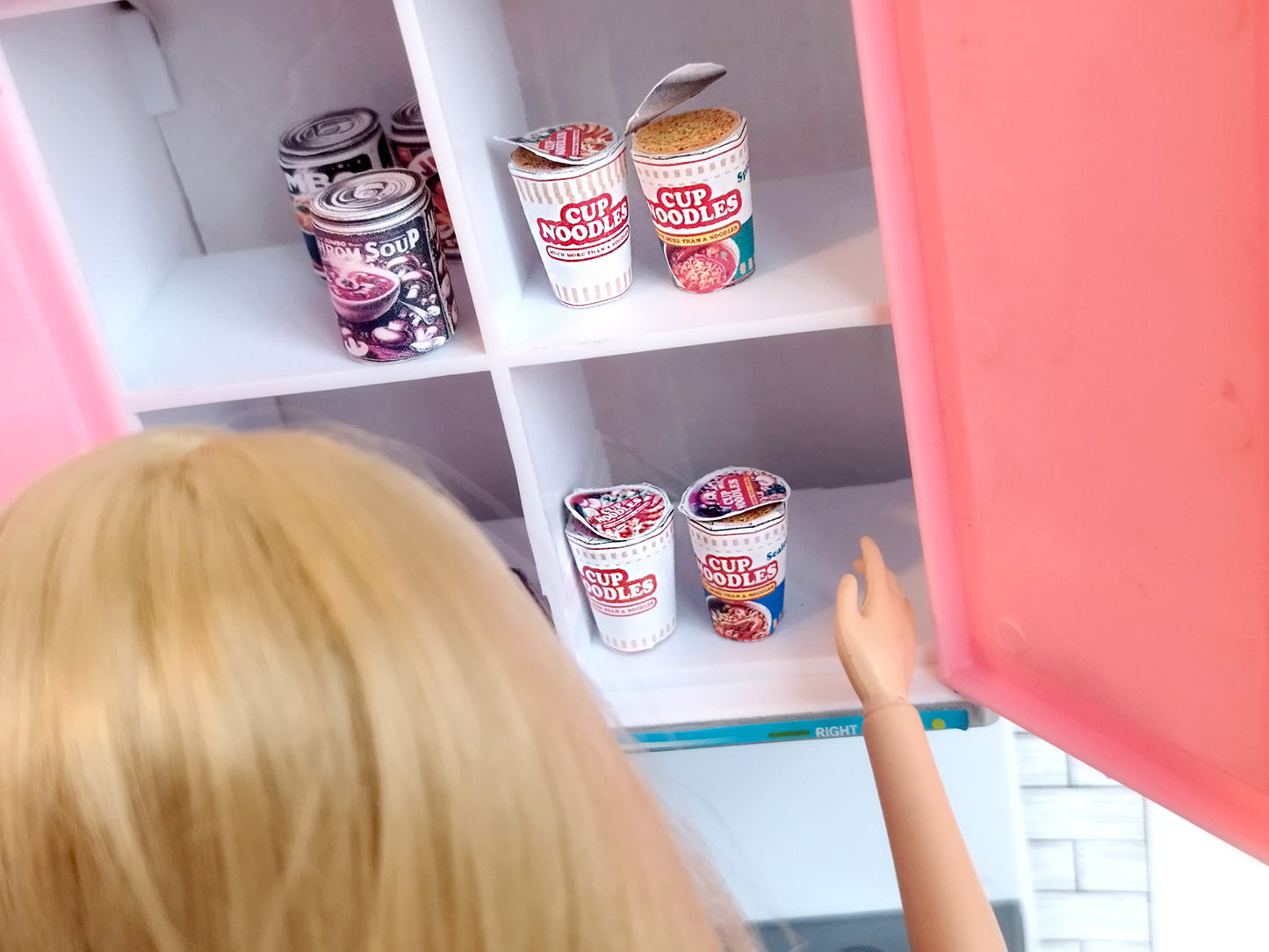 3 styles 1:6 scale and jumbo size Instant cup noodles - Printable Dollhouse miniature template