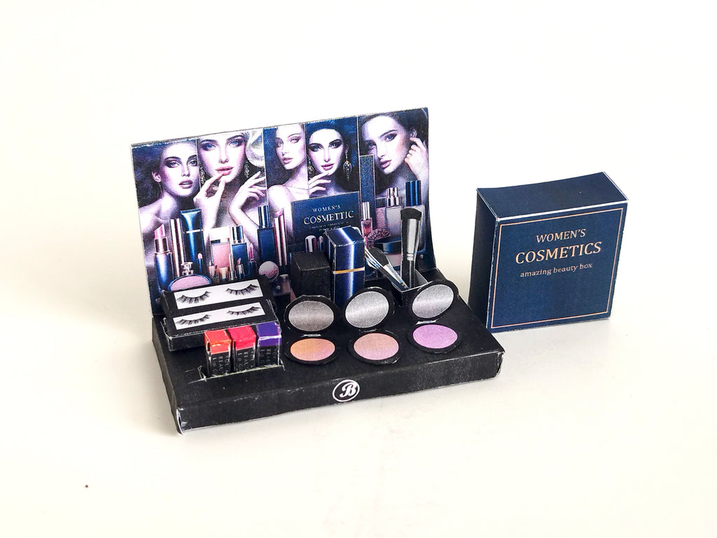16 items make up and Cosmetic Display - DIY for 1:6 dollhouse