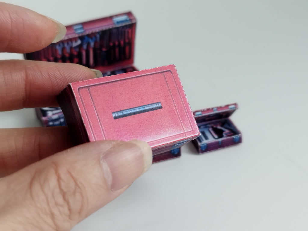 1:6 and 12 scales Tool Boxes -  Hand Tool Kit that using in dollhouse garage