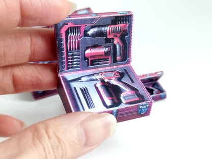 1:6 and 12 scales Tool Boxes -  Hand Tool Kit that using in dollhouse garage