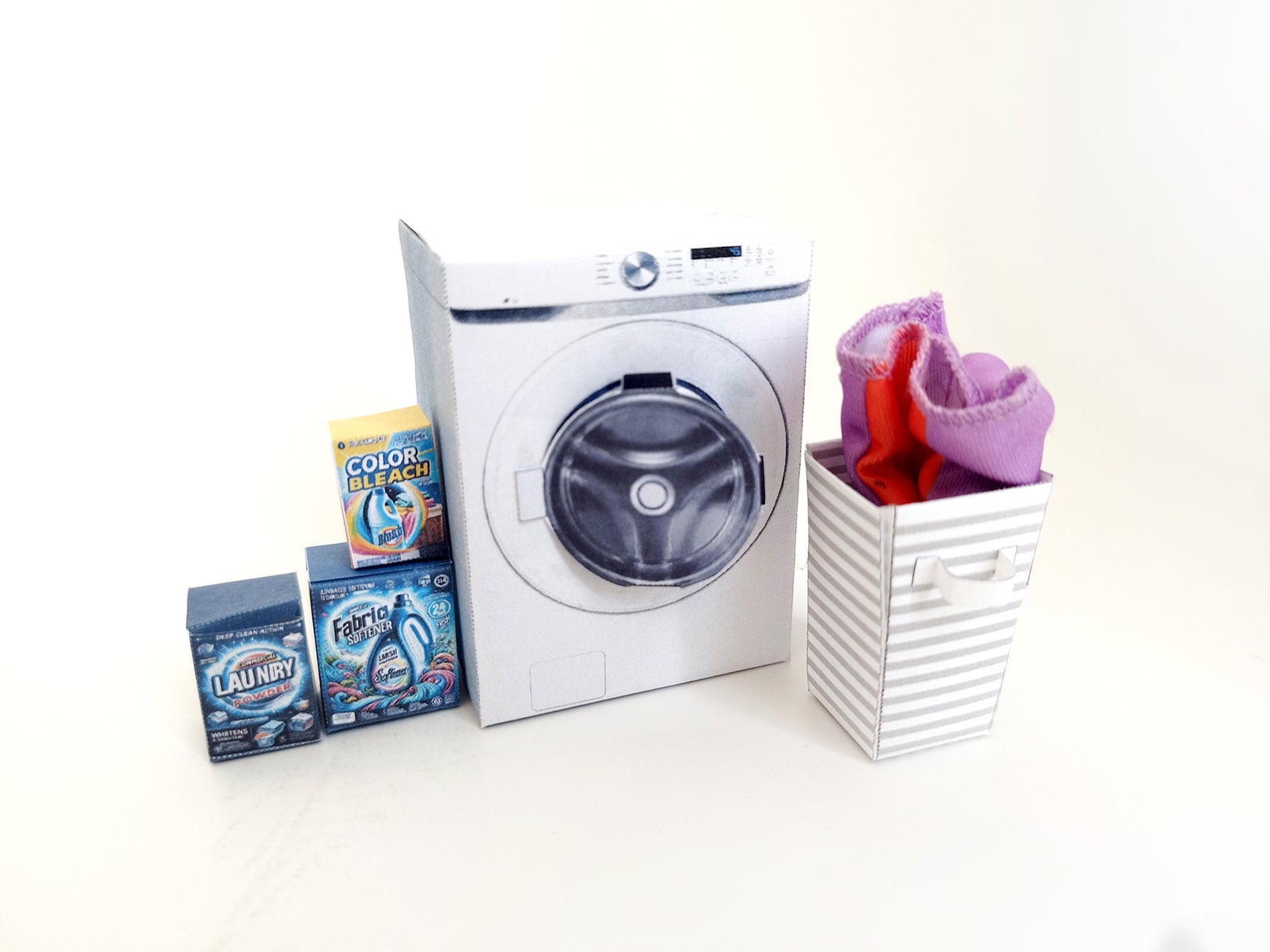 1:12 laundry setup washing machine & detergents for dolls and barbies dollhouse laundry room miniature play 5 styles