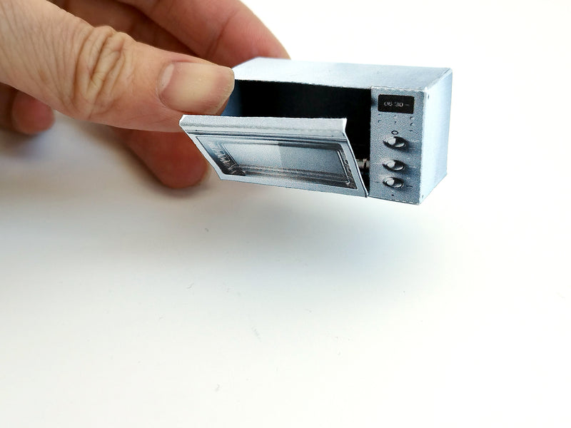 1:12 Scale Openable Dollhouse Oven – Printable Miniature Kitchen Appliance (PDF)